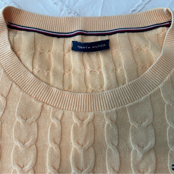 TOMMY HILFIGER cable knit short sleeve sweater - Picture 3 of 6